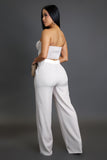 Contrast Pants & Cropped Top Set