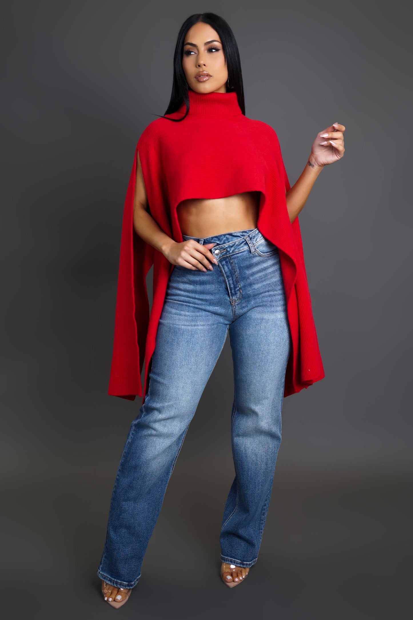 Dangerously in Love High Low Cropped Top/Poncho