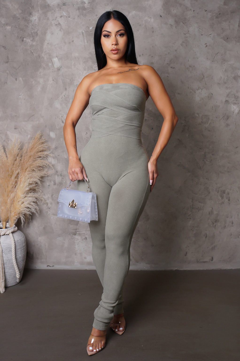 "Tie Me Up" Multi-Wear Ribbed Jumpsuit