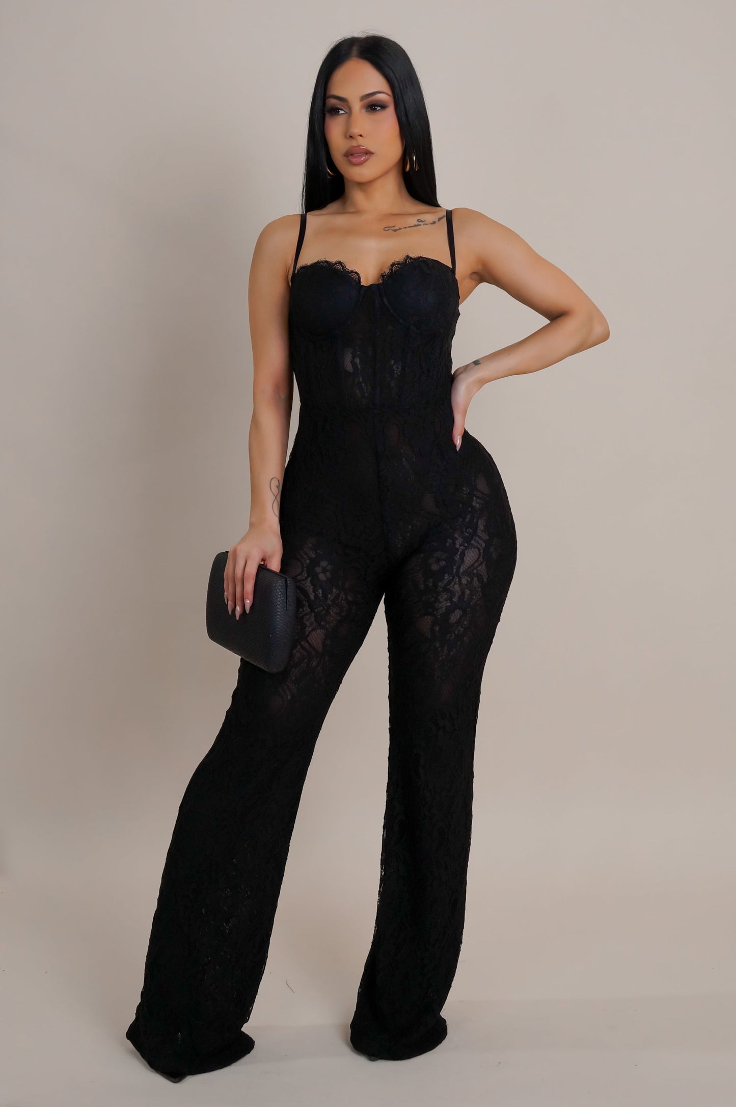 Sexy Black Lace Jumpsuit