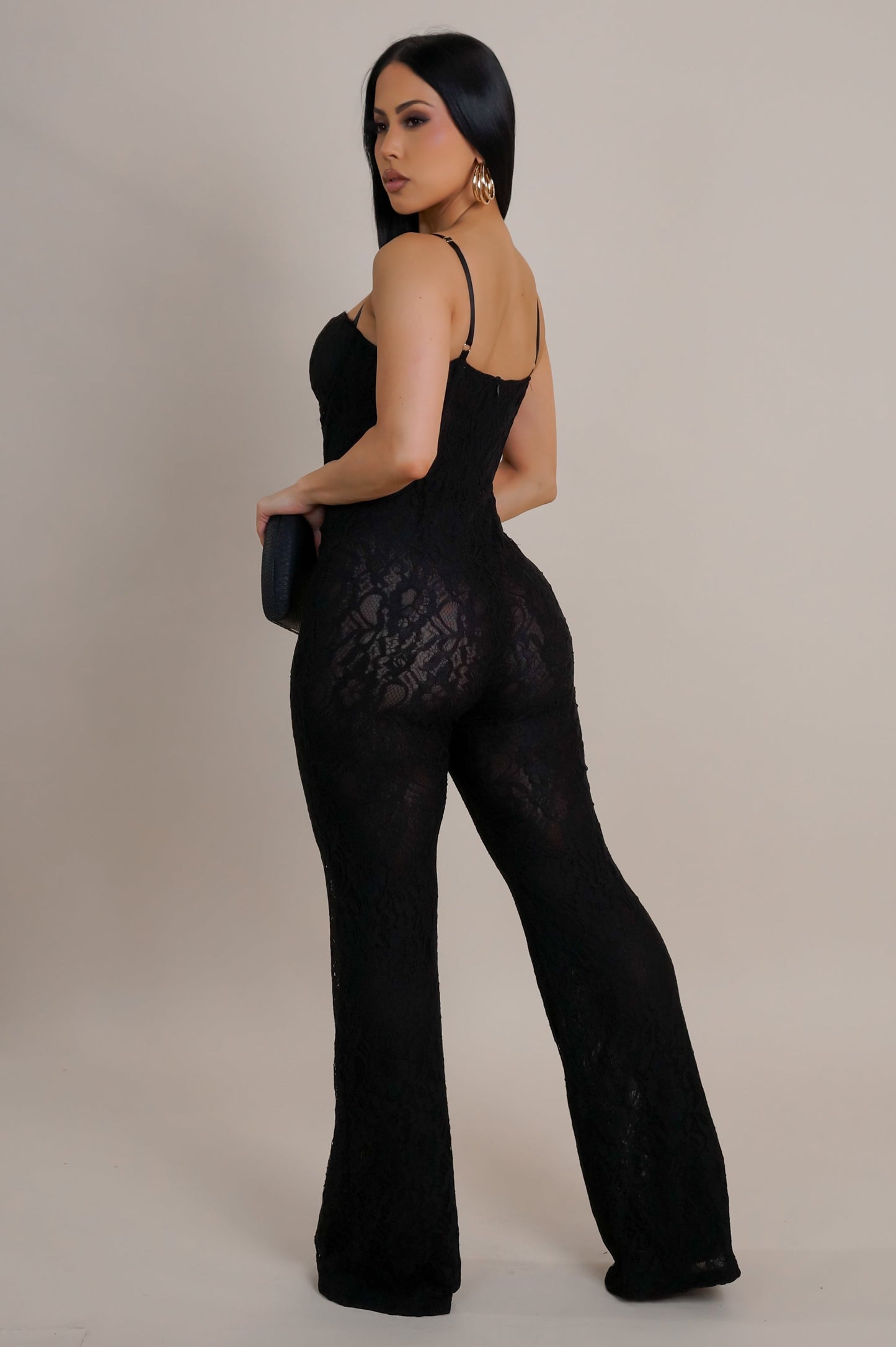 Sexy Black Lace Jumpsuit