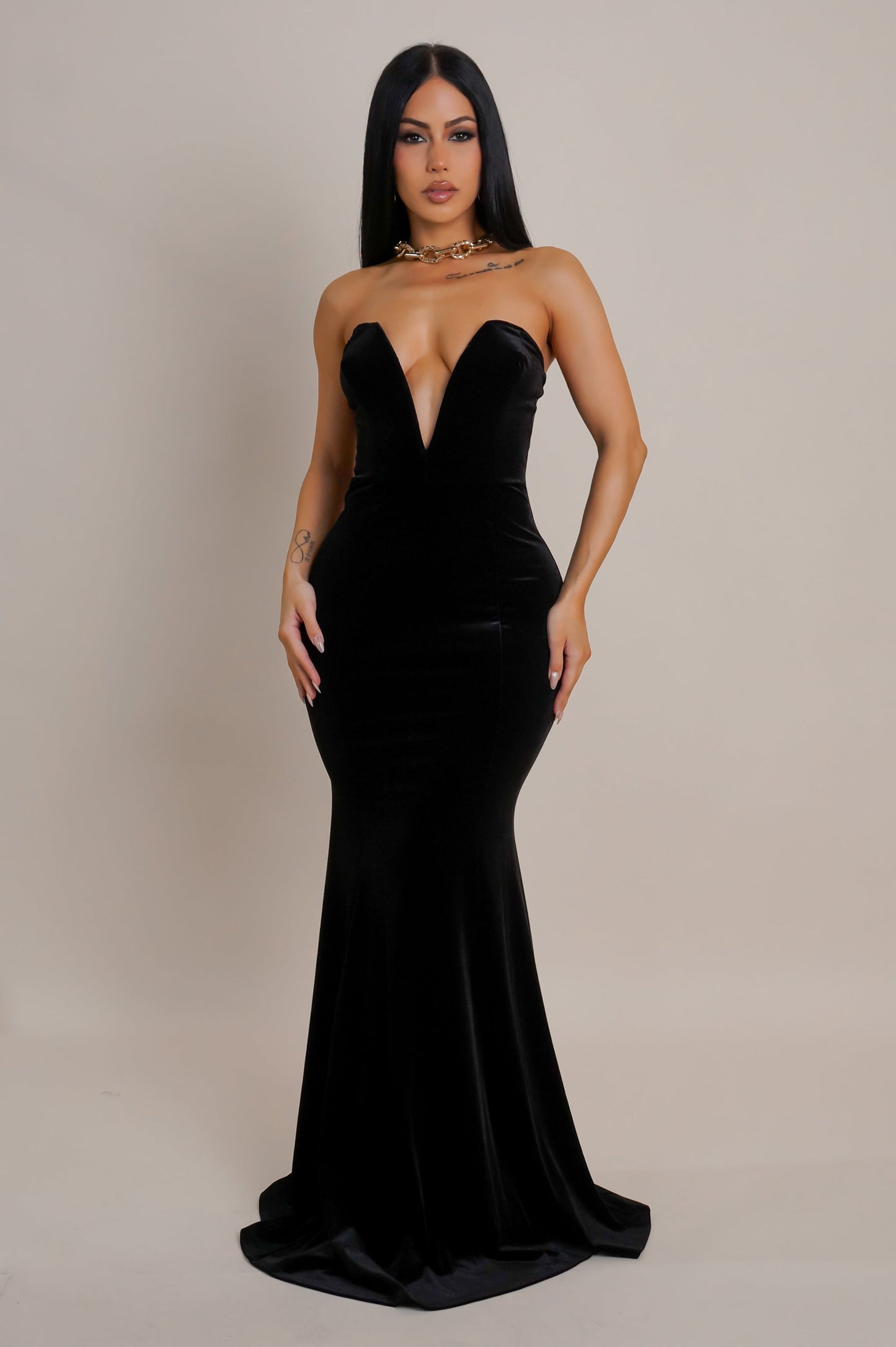 Oh Velvet Black Maxi Dress