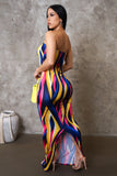 Multicolored Tube Maxi Dress