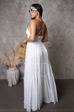 All White Tiered Maxi Dress