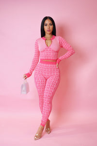 Pink Barbie Leggings & Top Set