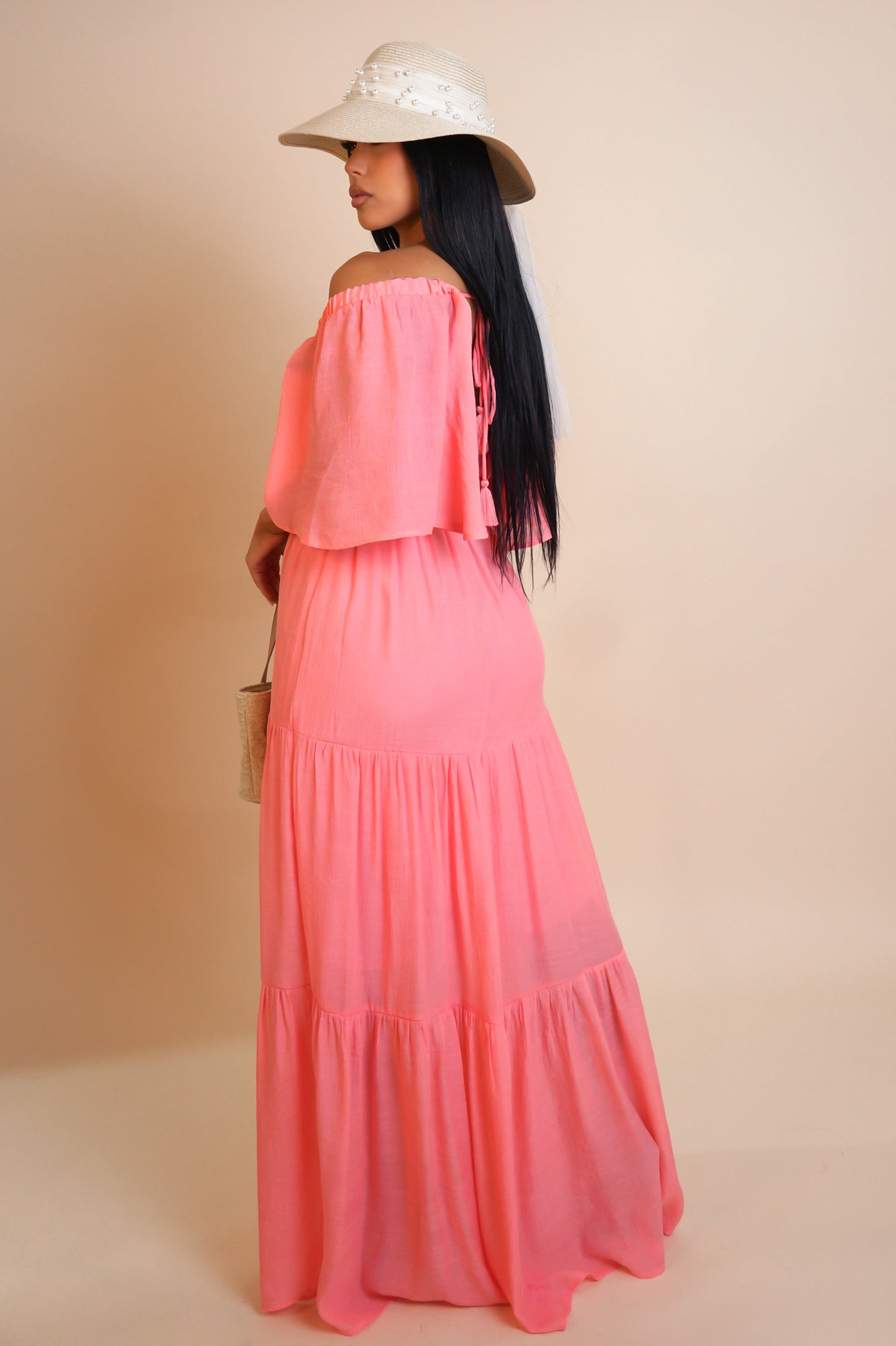 Maya Open Back Tiered Maxi Dress