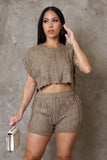 Knitted Comfy Shorts Set (4 Colors)