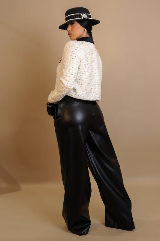 New York Boss Chic Pants & Buttoned Top Set