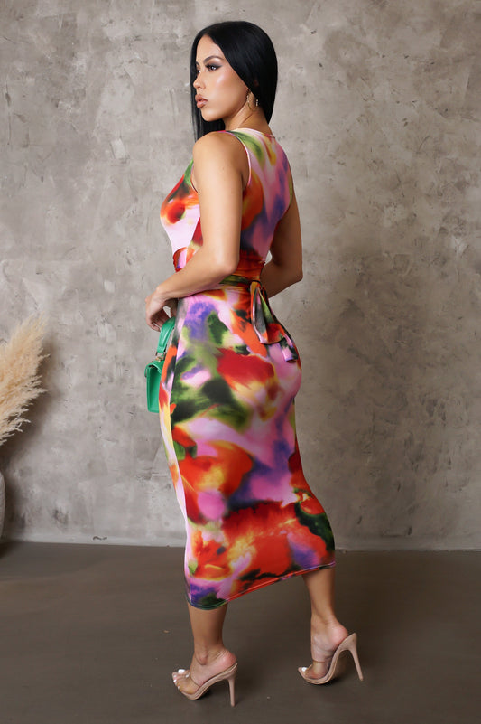Flower of Dreams Midi Dress