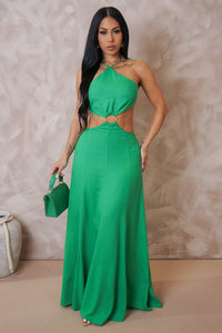 "Pretty Thing" Green Maxi Dress