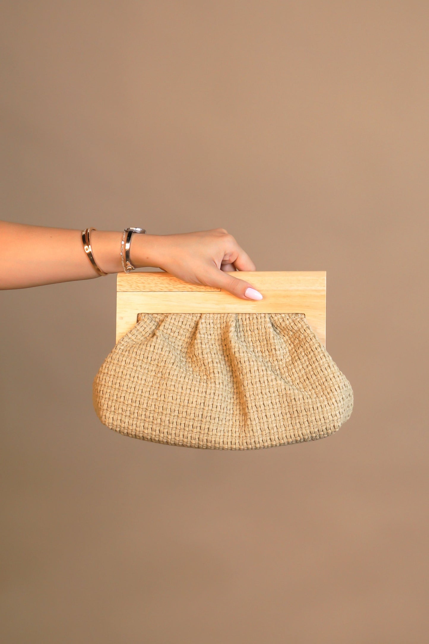 Convertible Rattan Clutch