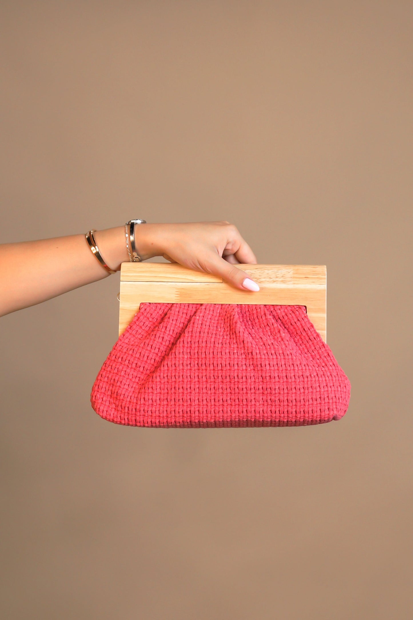Convertible Rattan Clutch