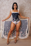 Pretty Flower Swimsuit & Cover-Up Set