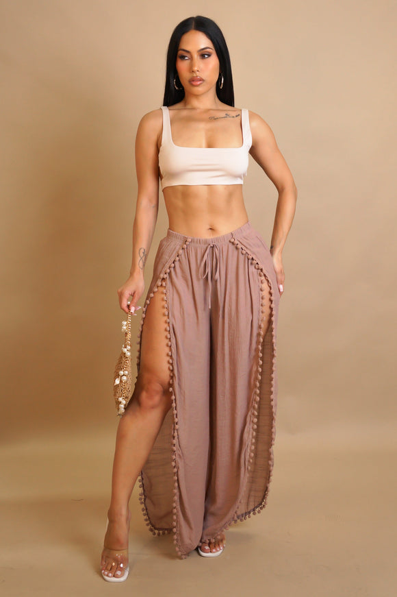 Cabo Breeze Open Pants- Brown