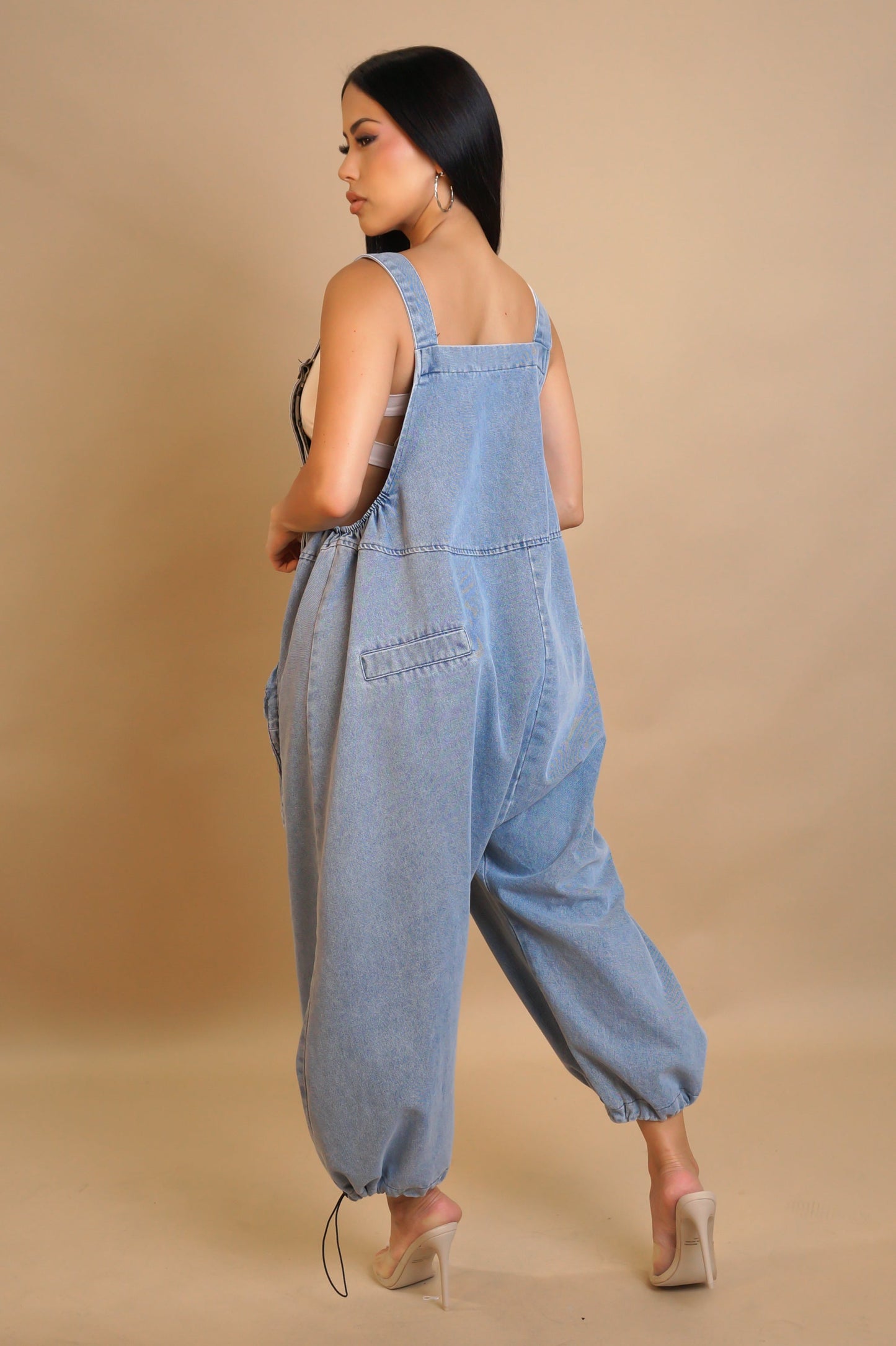 Harem Denim Retro Vibe Jumpsuit