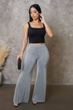 Shimmery Flare Pants- Grey