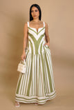 Seasonal Growth Maxi Dress- Green