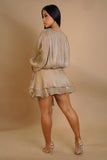Let's Play Mini Flare Dress- Champage