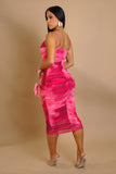 Pastel Color Fusion Mini Dress- Pink