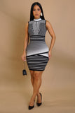 Off The Grid Black & White Mini Dress