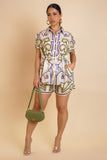 Color Maze Shorts Set- Green