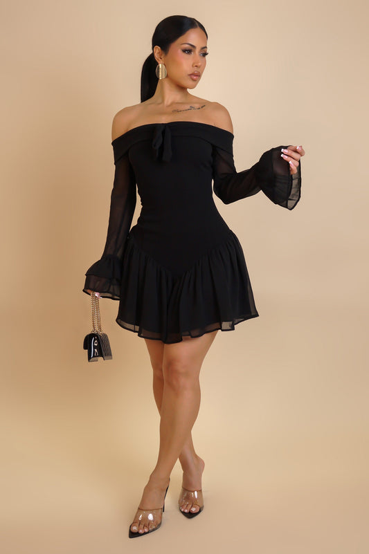 True Intentions Mini Dress- Black