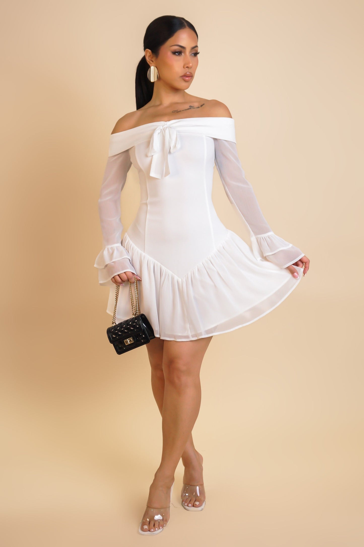 True Intentions Mini Dress- White