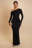 All Wrapped Up Maxi Dress- Black