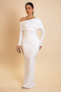 All Wrapped Up Maxi Dress- White
