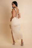 Knit Side Slit Maxi Dress