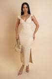Knit Side Slit Maxi Dress
