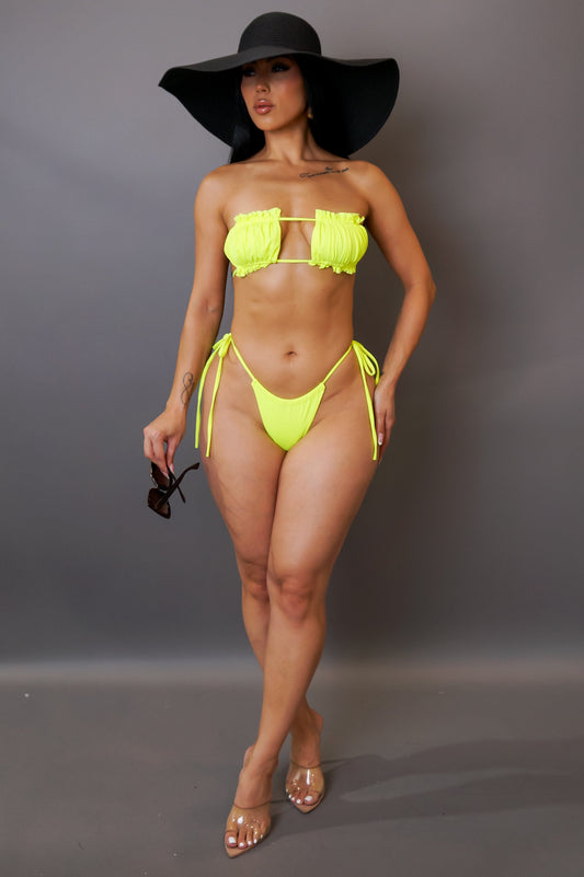 Solid Bikini Set- Neon Yellow