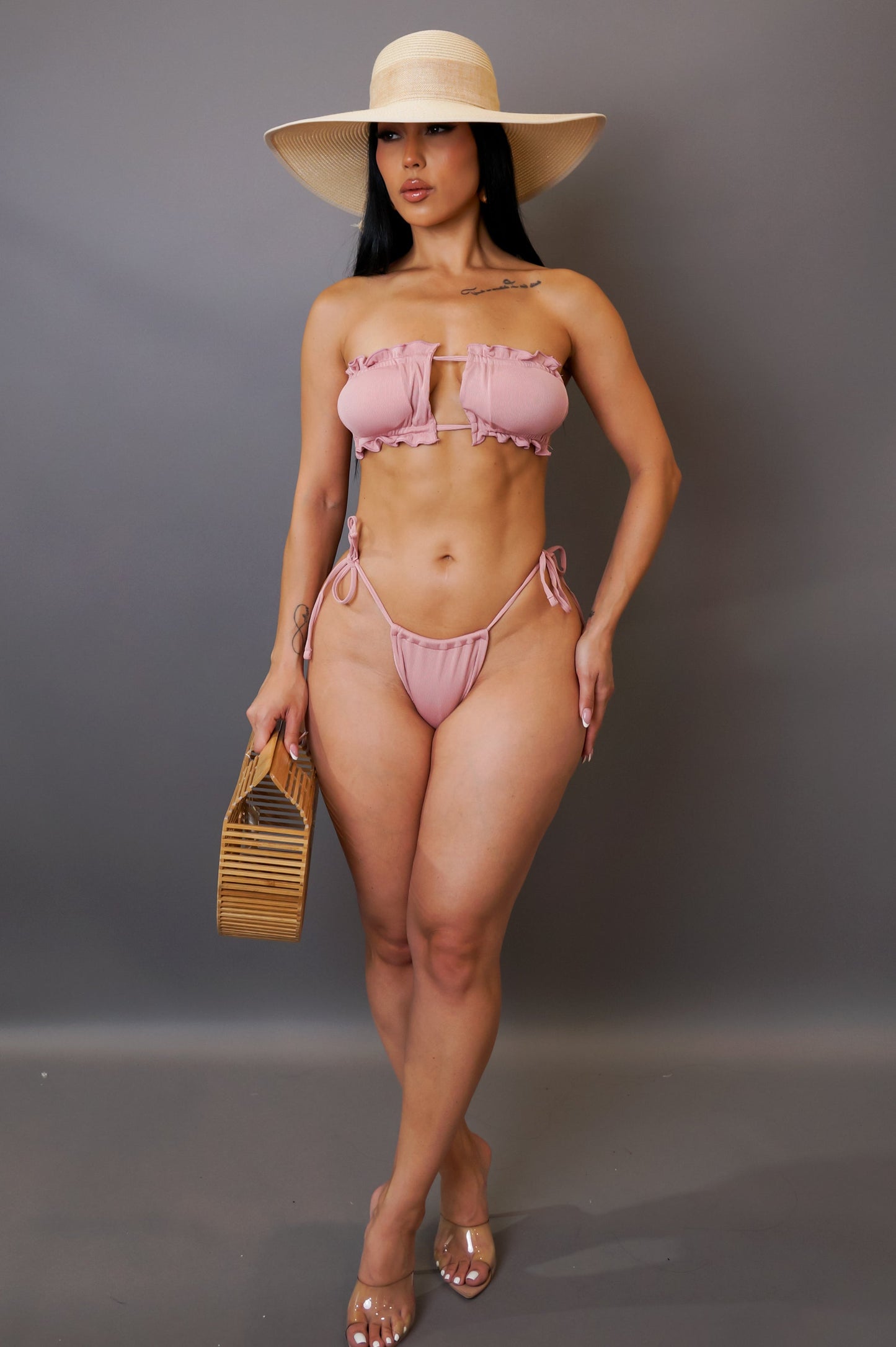Solid Bikini Set- Blush