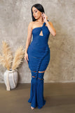 "All Roped Up" Maxi Dress- Blue