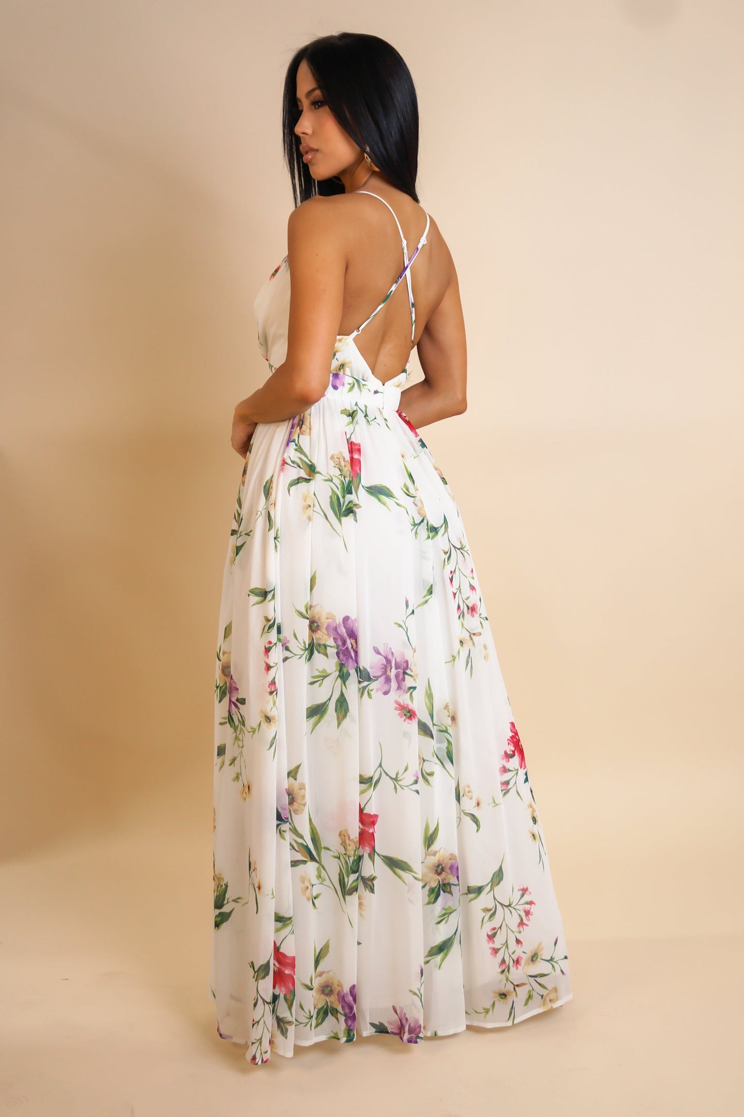 A Flair of Flowers Maxi Dress