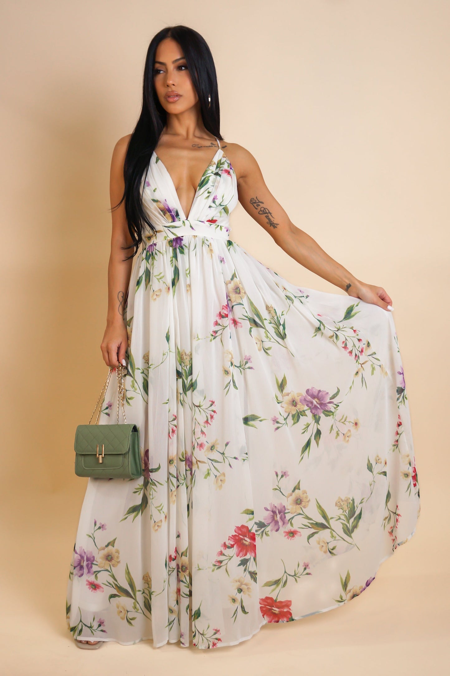 A Flair of Flowers Maxi Dress