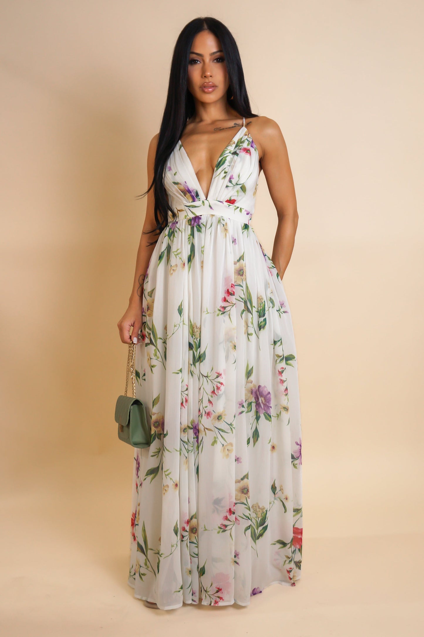 A Flair of Flowers Maxi Dress