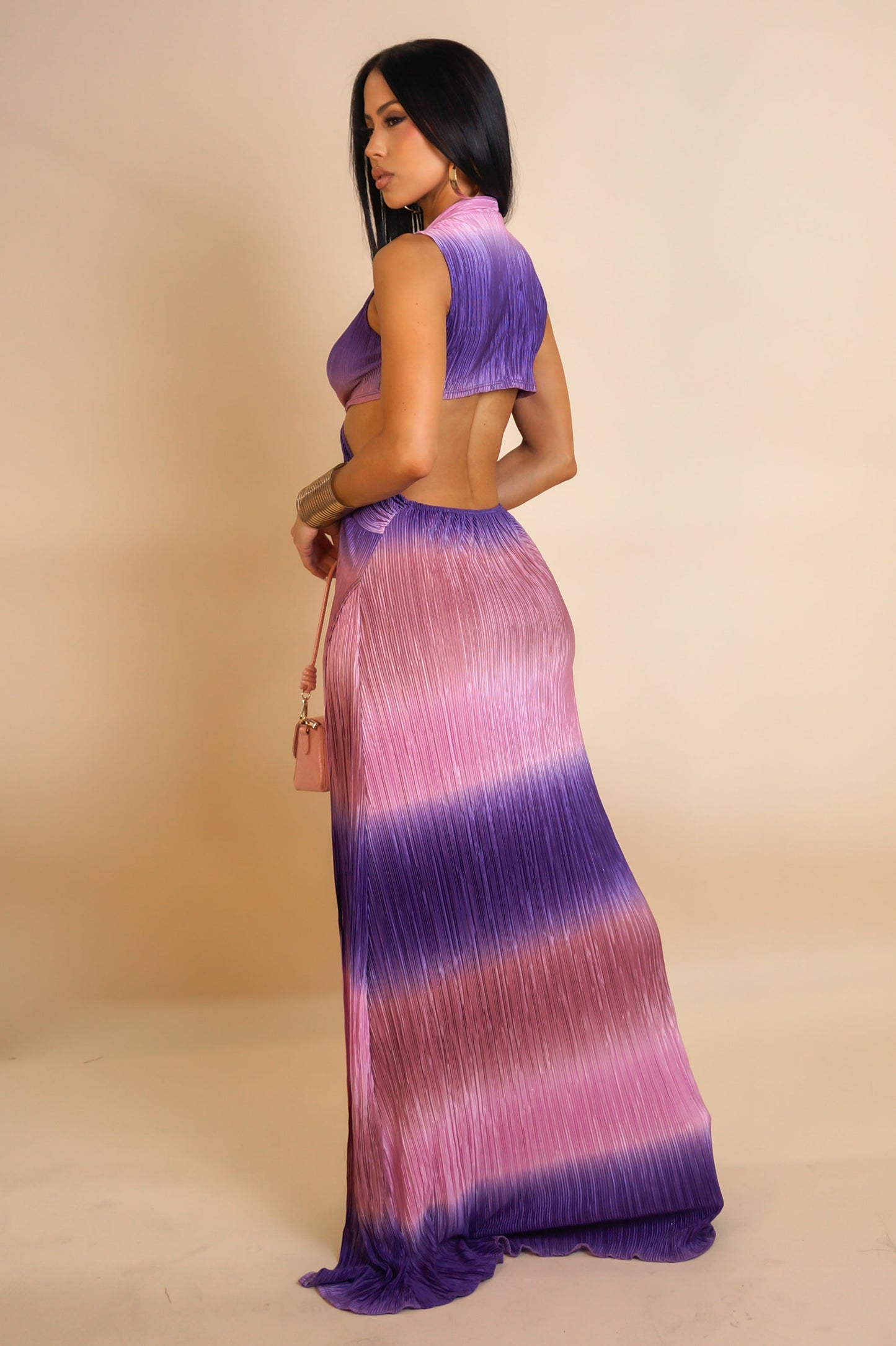 Desert Breeze Ombre Maxi Dress- Purple/Pink