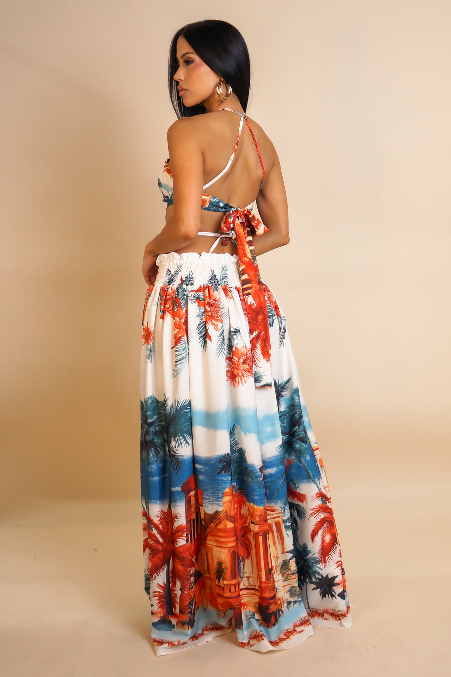 Vacation Mode Maxi Skirt Set