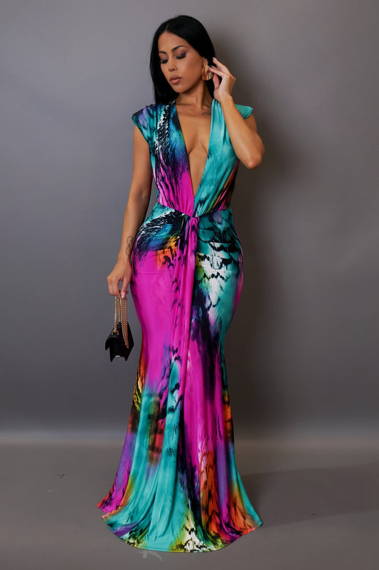 Midnight Dream Plunge Maxi Dress