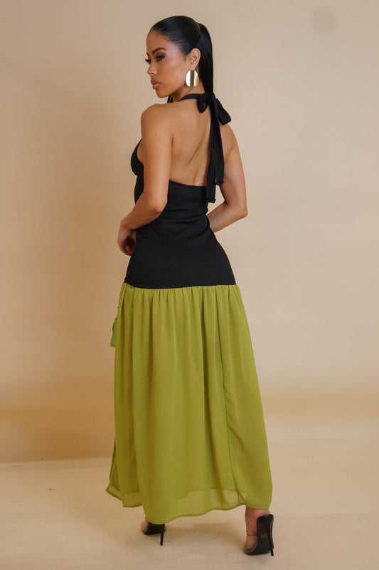 The Luxe Midi Dress- Green