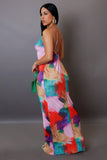 Abstract Print Maxi Dress