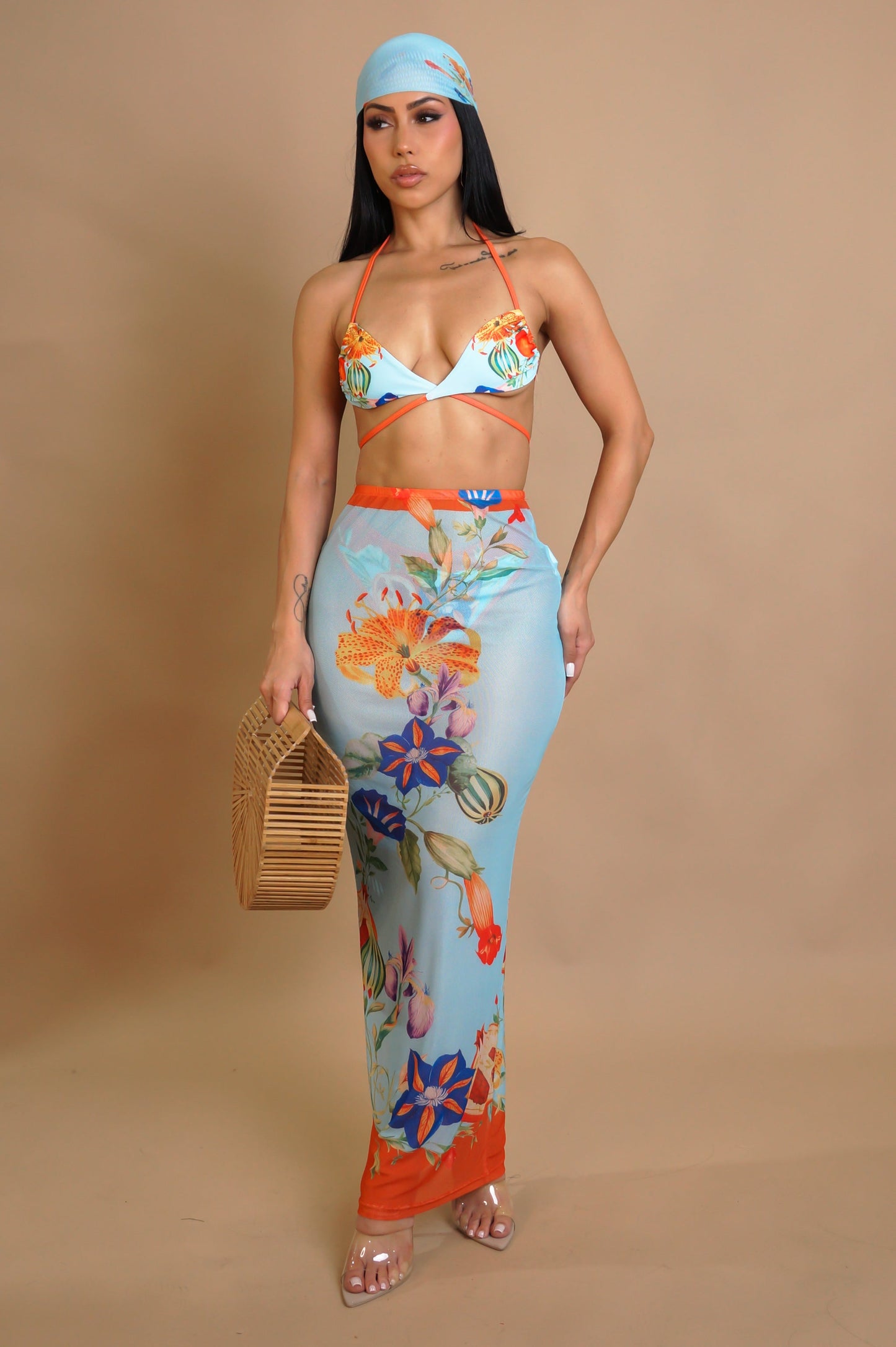 Aqua Swimwear 4-Piece Set