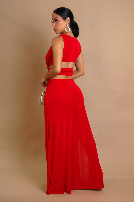 For the Gram Maxi Dress- Red