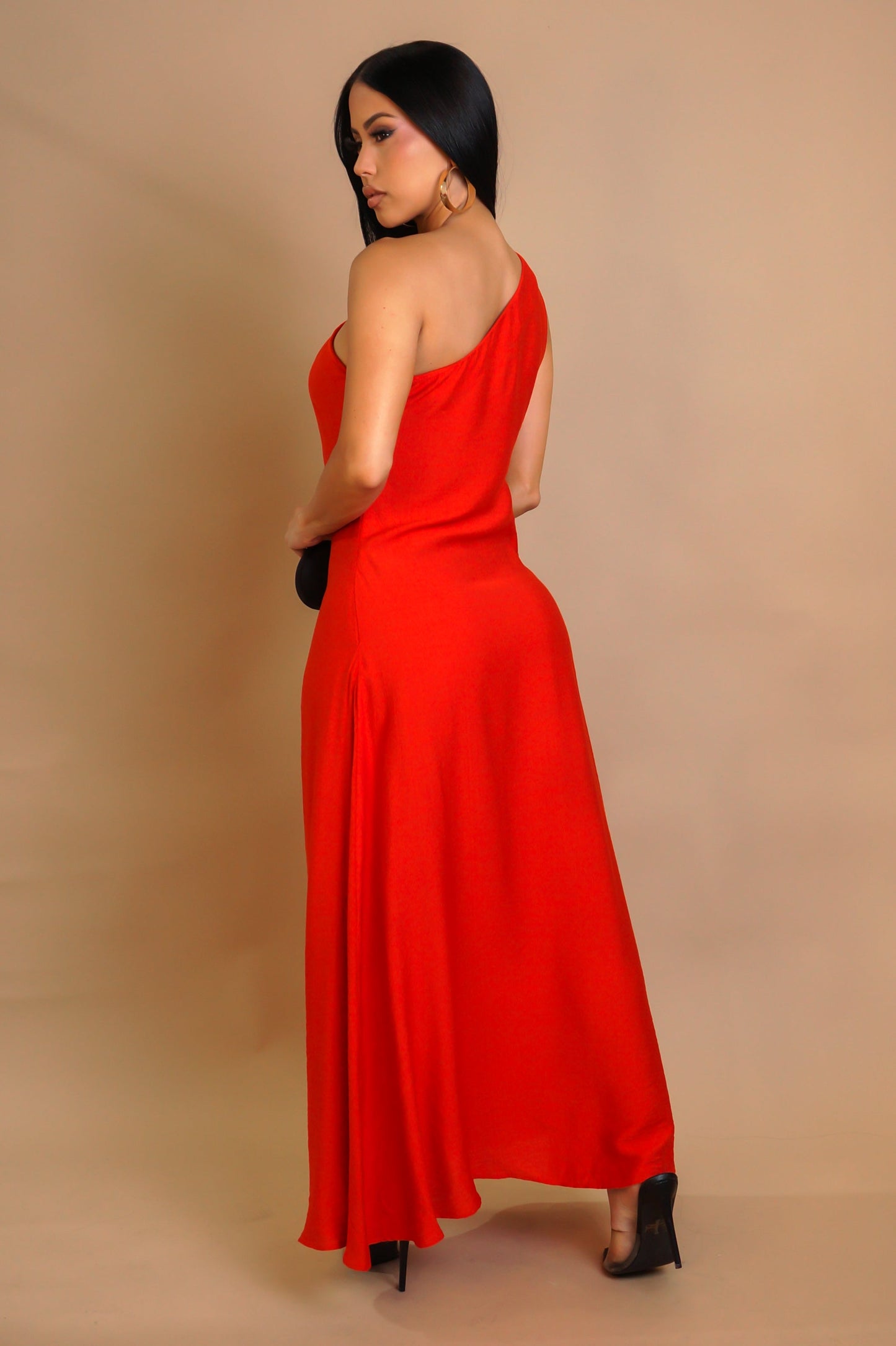 My Terrain Crochet Accent Midi Dress- Red