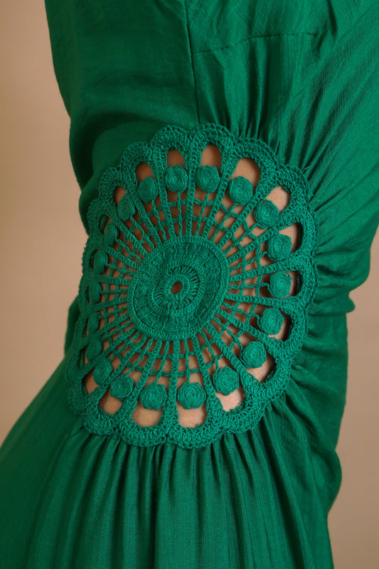 My Terrain Midi Dress- Green