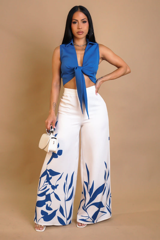 Resort Pants Set- Blue