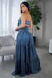 Denim Wide Leg Jumpsuit