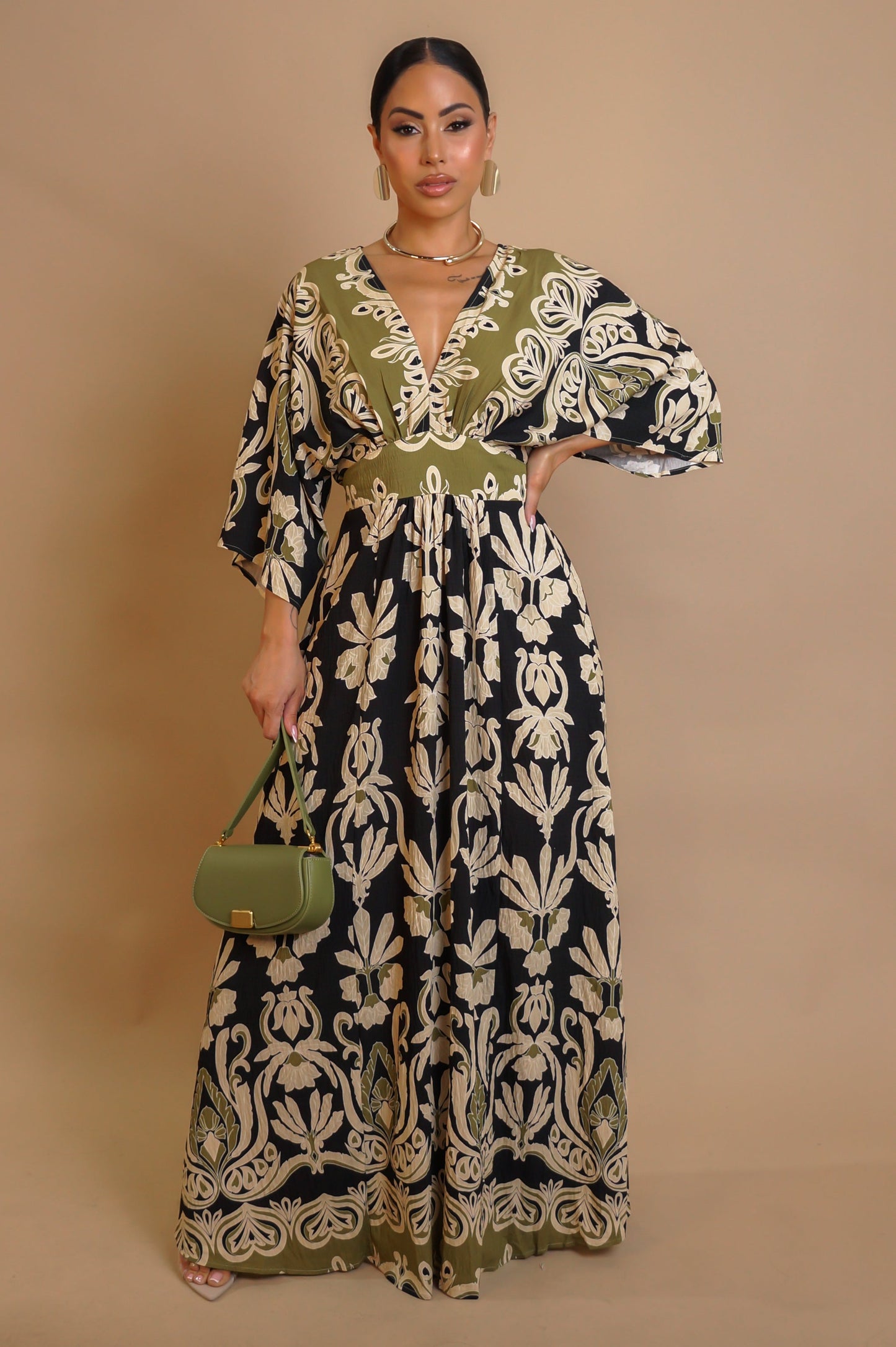 Green Multi Maxi Dress