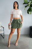 Cargo Pocketed Mini Skirt